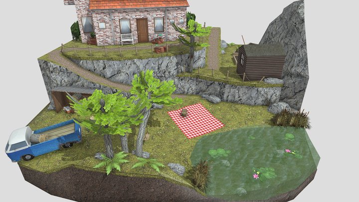 DAE Diorama - Grandma's House 3D Model