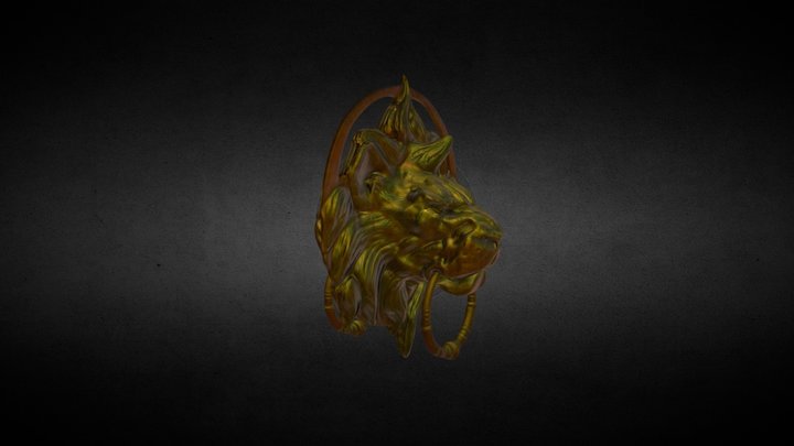 Poignée à tête de Lion - The Scarred Warrior 3D Model