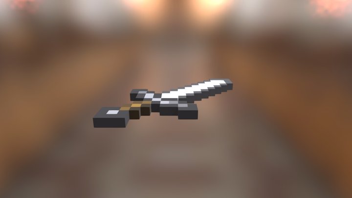 Minecraft Iron Sword 3D Model