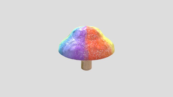 Rainbow mushroom 3D Model