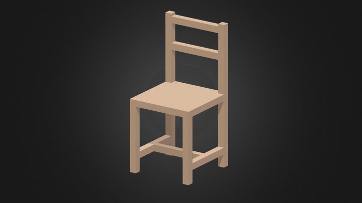 644230059 Wooden chair v2 3D Model