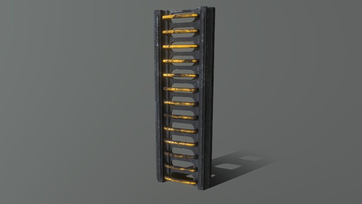 Industrial Worn Ladder | Game Ready 3D Model