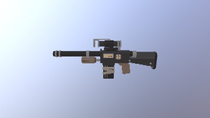 Black SteamRifle 3D Model