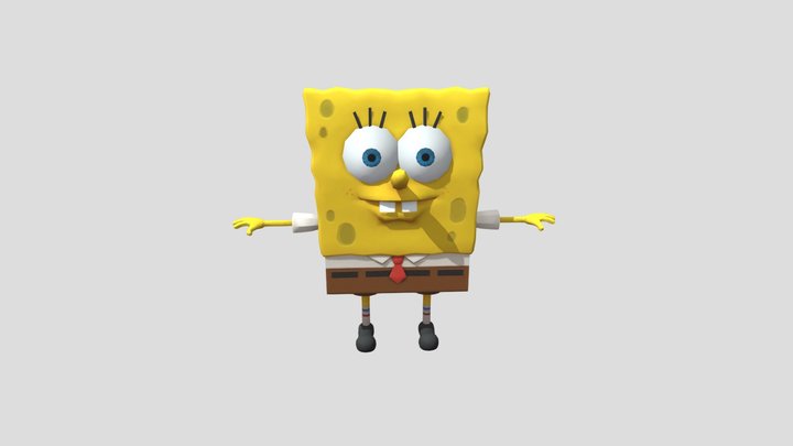 Sponge On The Run SpongeBob Rig 3D Model