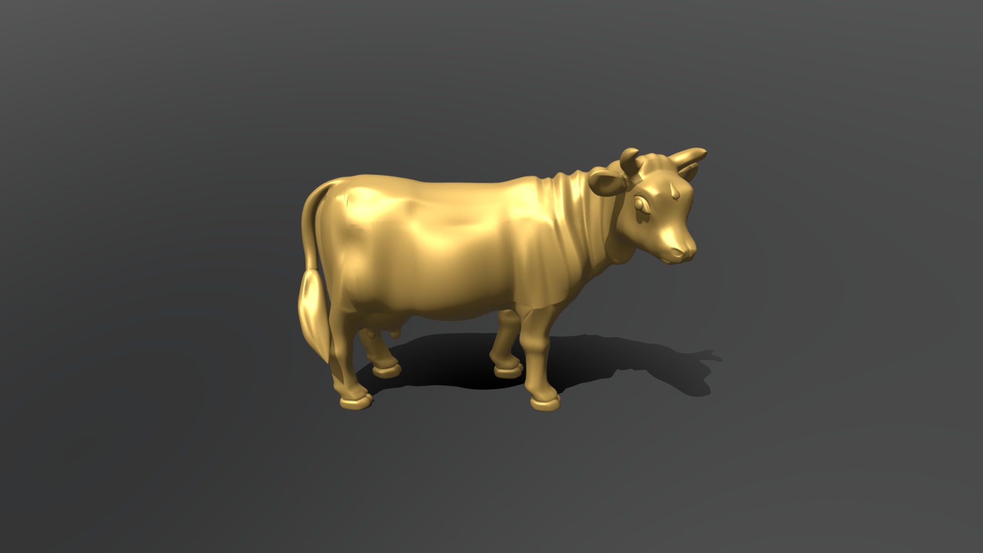 3D model The Cow 3d Model - This is a 3D model of the The Cow 3d Model. The 3D model is about a small statue of a bull.