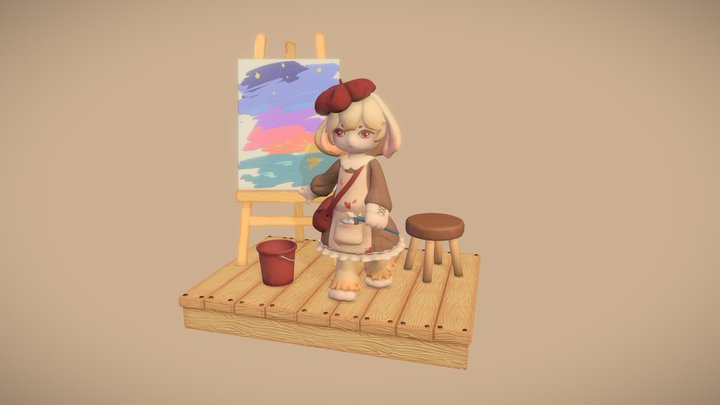 Character [Little painter] 3D Model