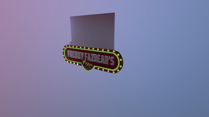 Freddy Fazbear movie sign remake (UPDATED) 3D Model