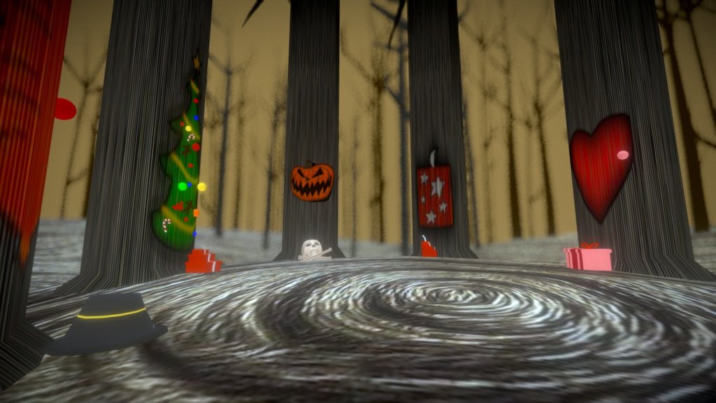 Nightmare Before Christmas Forest - Download Free 3D model by