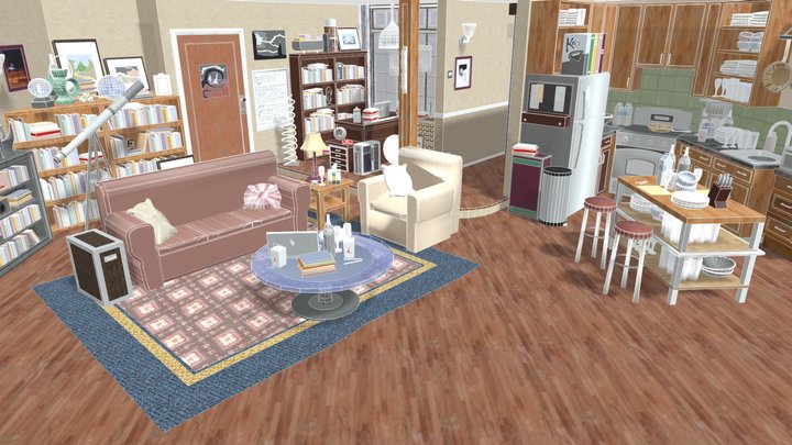 The Big Bang Theory house 3D Model