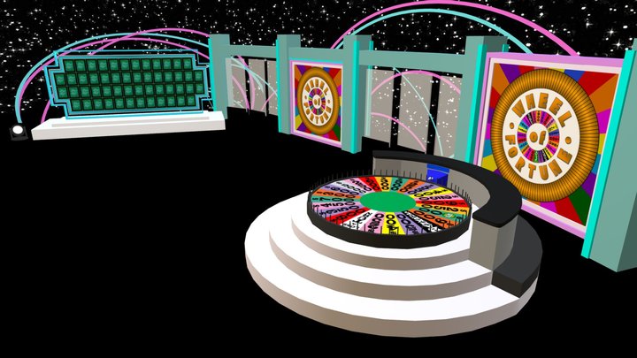 Wheel Of Fortune Set 3D Model