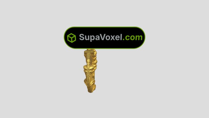 Golden Wave Ring Ornament - Rodin vs SupaVoxel