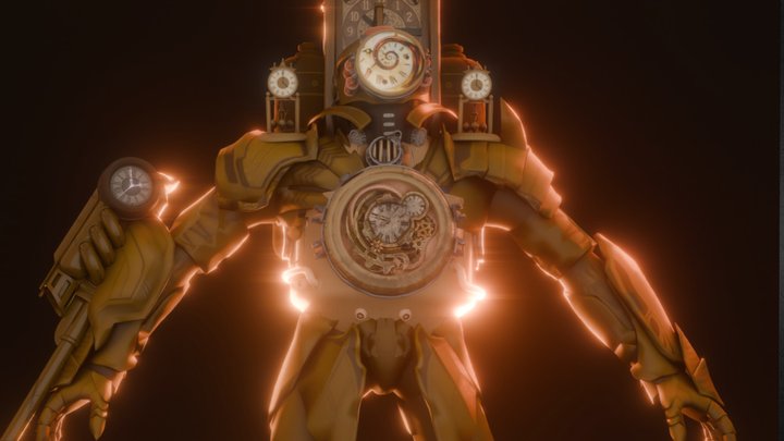 Titan Clockman old RIG IK Mixamo 3D Model