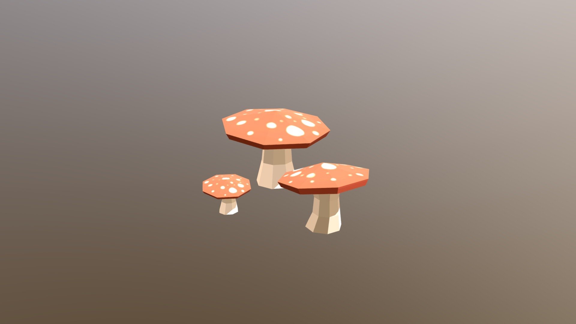Mushrooms (low-poly)