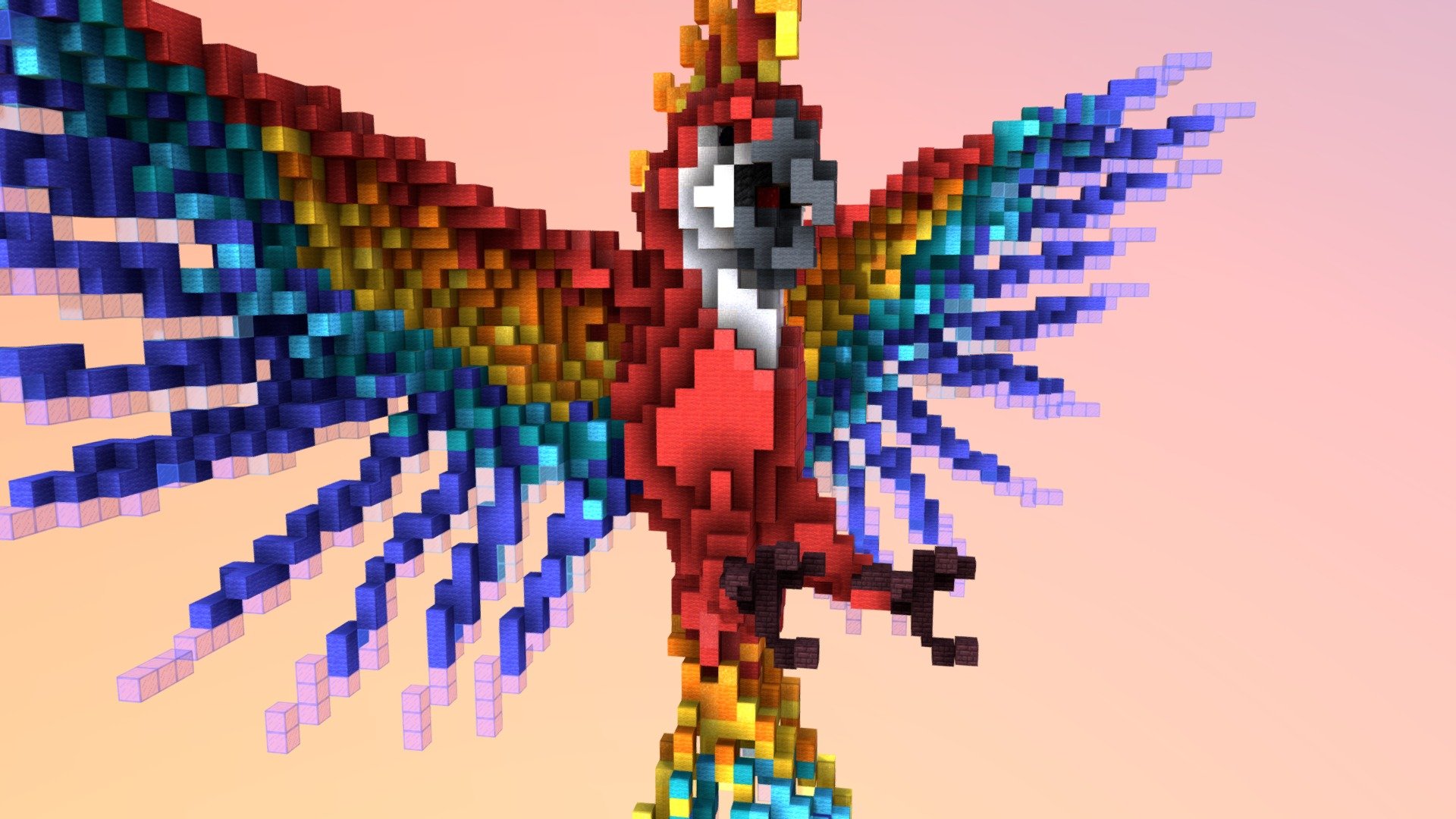 Minecraft Parrot Organic 3d Model By Rowlinq Rowlinq d