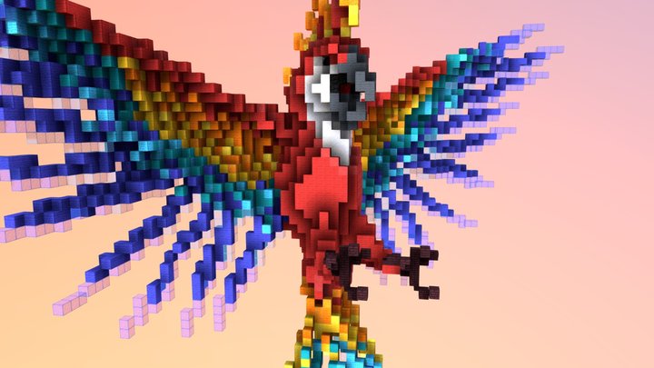 Minecraft - Parrot (Organic) 3D Model