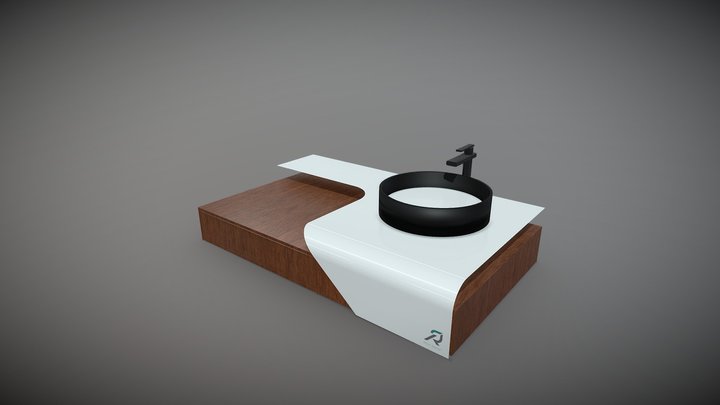 Lavabo en corian ( solidsurface ) 3D Model