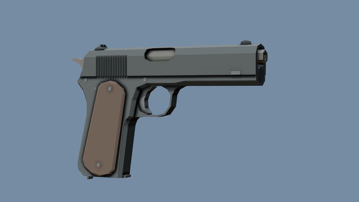 Low-Poly Colt Pocket Hammer – Modelo 3D gratuito STL