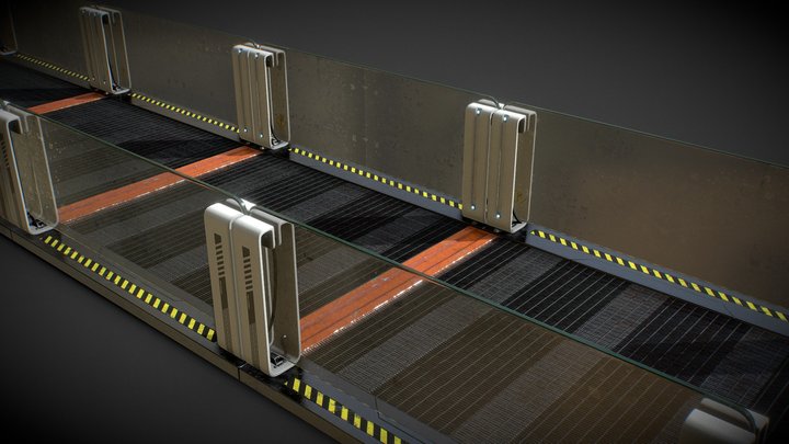 Modular Walking Platform  -Game Ready- PBR 3D Model