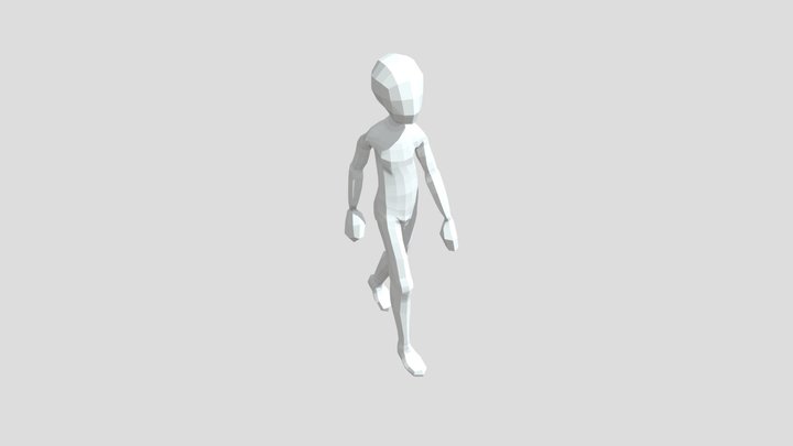 Simple Character Walk Cycle 3D Model