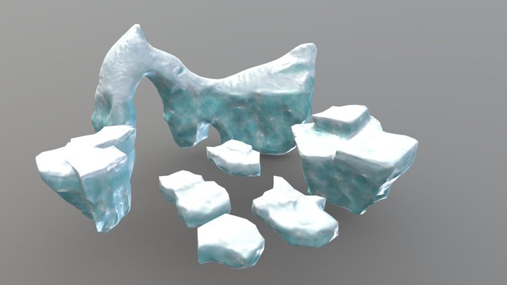 Ice Glacier 3D Model