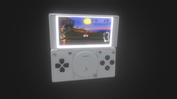 PS1 Handheld Gaming Device 3D Model