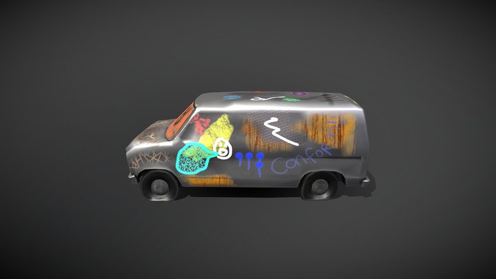Graffiti Van 3D Model