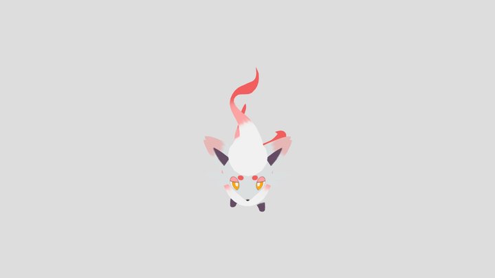 hisuian zorua with animation 3D Model