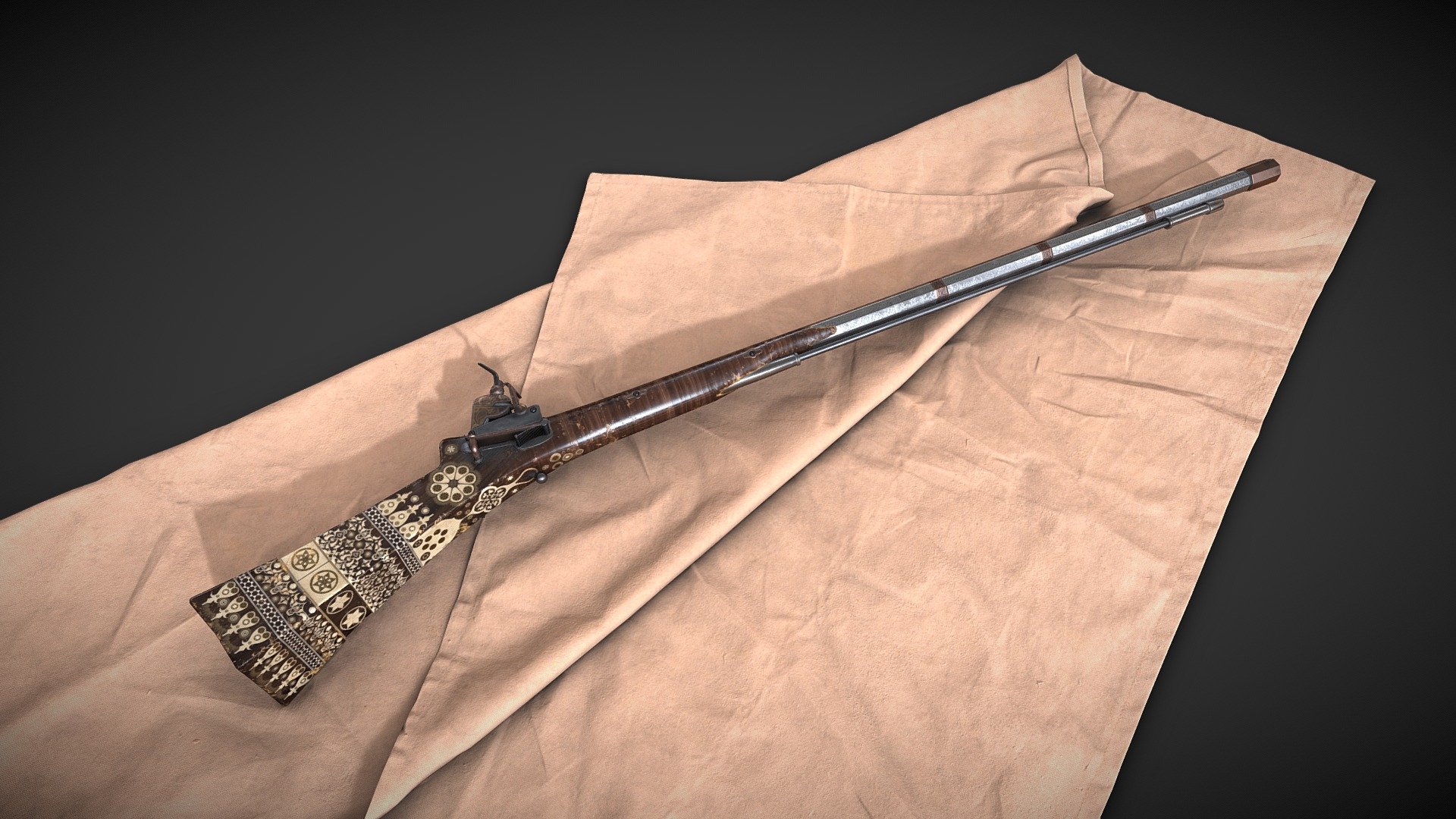 Ottoman / Old Turkish musket - Download Free 3D model by Alt (@whisper ...