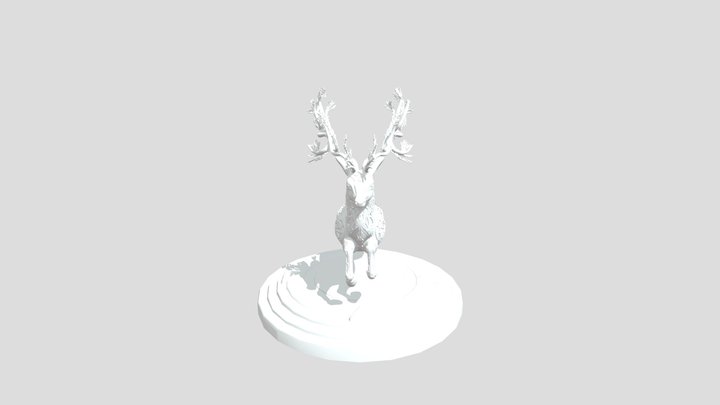 Ice deer with pedestal(untexured) – Modello 3D gratuito STL