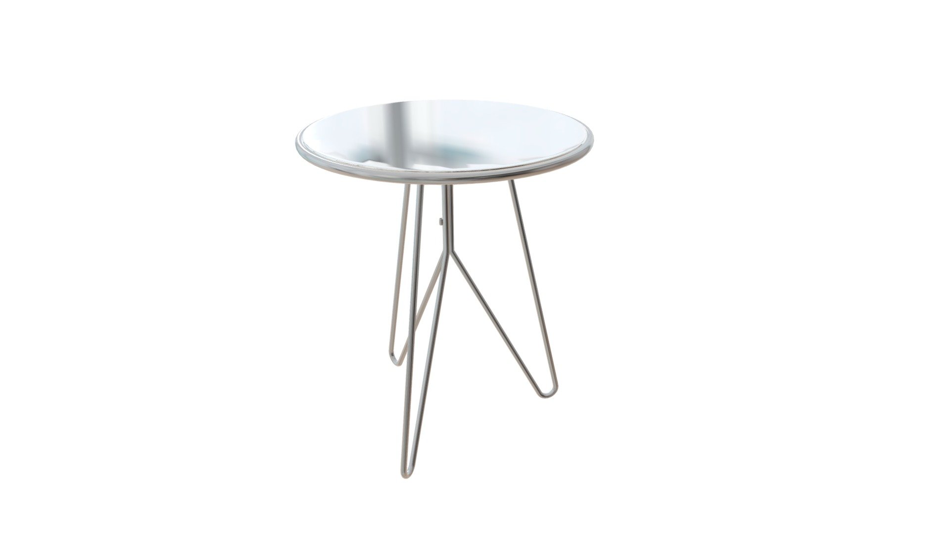 Mirrored End Table Silver - A10683