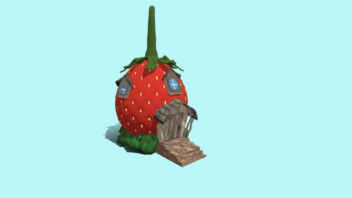 Strawberry fairy house 3D Model