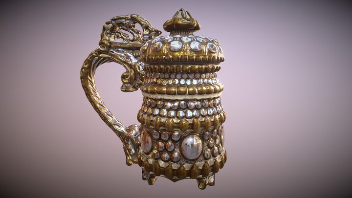 Baroque Beer Stein 3D Model