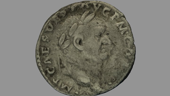 VESPASIAN - Silver DENARIUS Coin - Rome 72 AD 3D Model