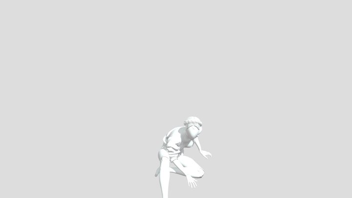 Female Laying Pose 3D Model