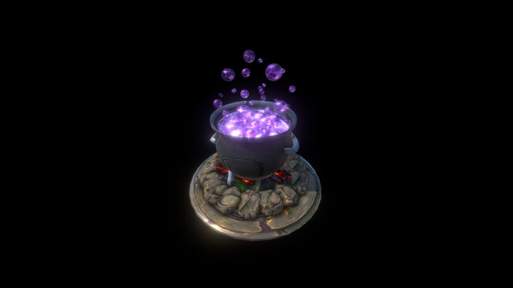 Cauldron 3D Enchanted 3D Model