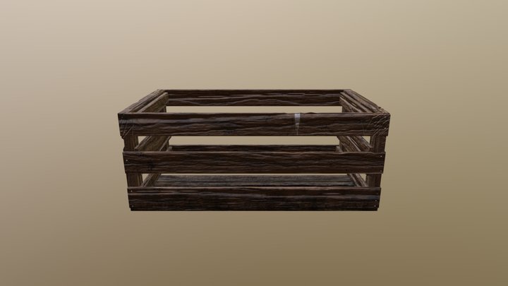 Old Wood Crate 3D Model