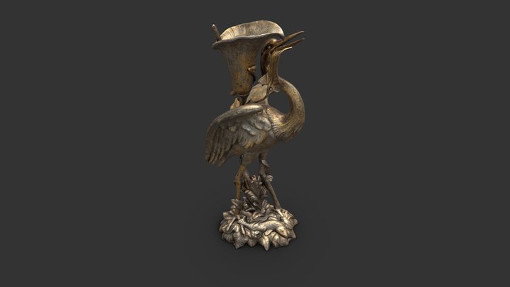 Metal Heron 3D Model