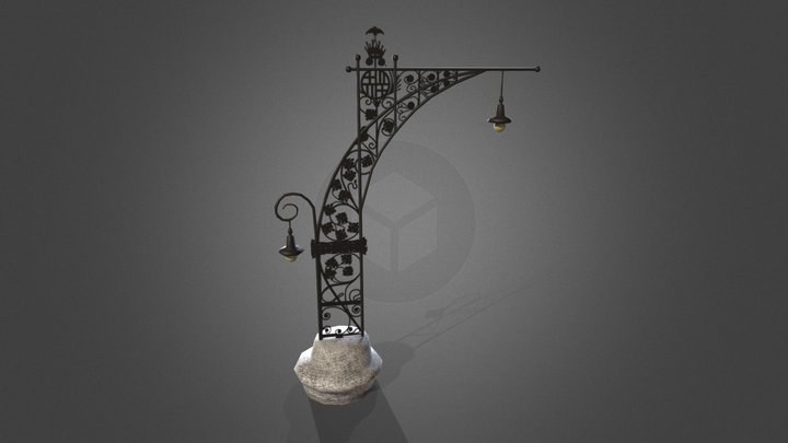Streetlight Antoni Gaudí i Cornet 3D Model