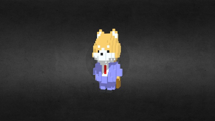 Salaryman Shiba【Voxel】 – Free 3D Model STL