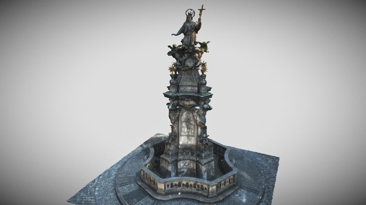 Pomnik św. Jana Nepomucena na Ostrowie Tumskim 3D Model