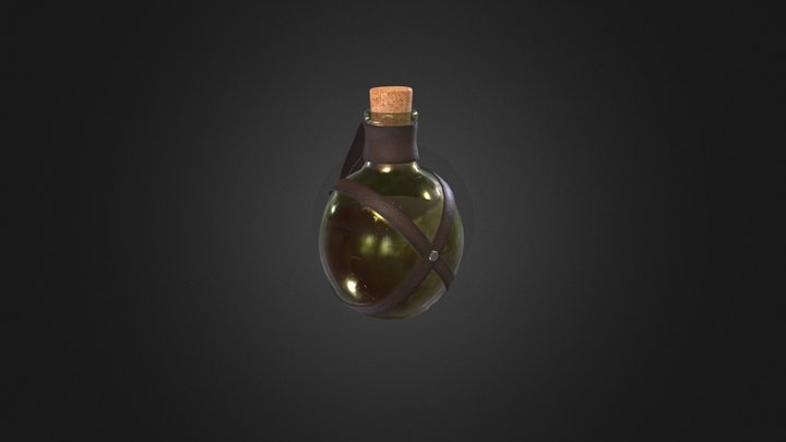 Flask with potion 3D Model