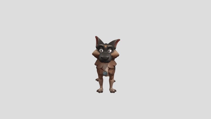 Cartoon dog free model – Gratis 3D-model STL