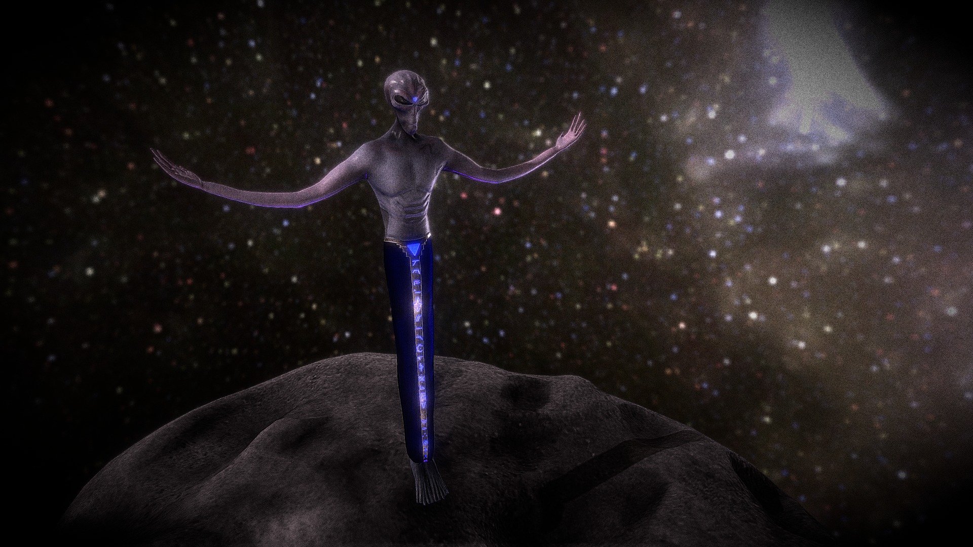 Alien in space