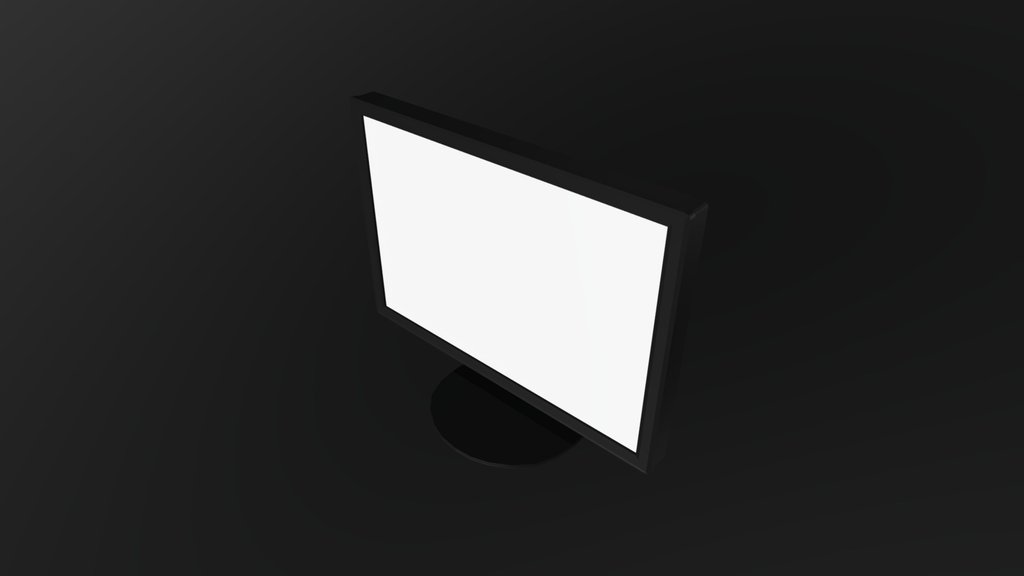 Modern Desktop Monitor - Front-Facing Desktop