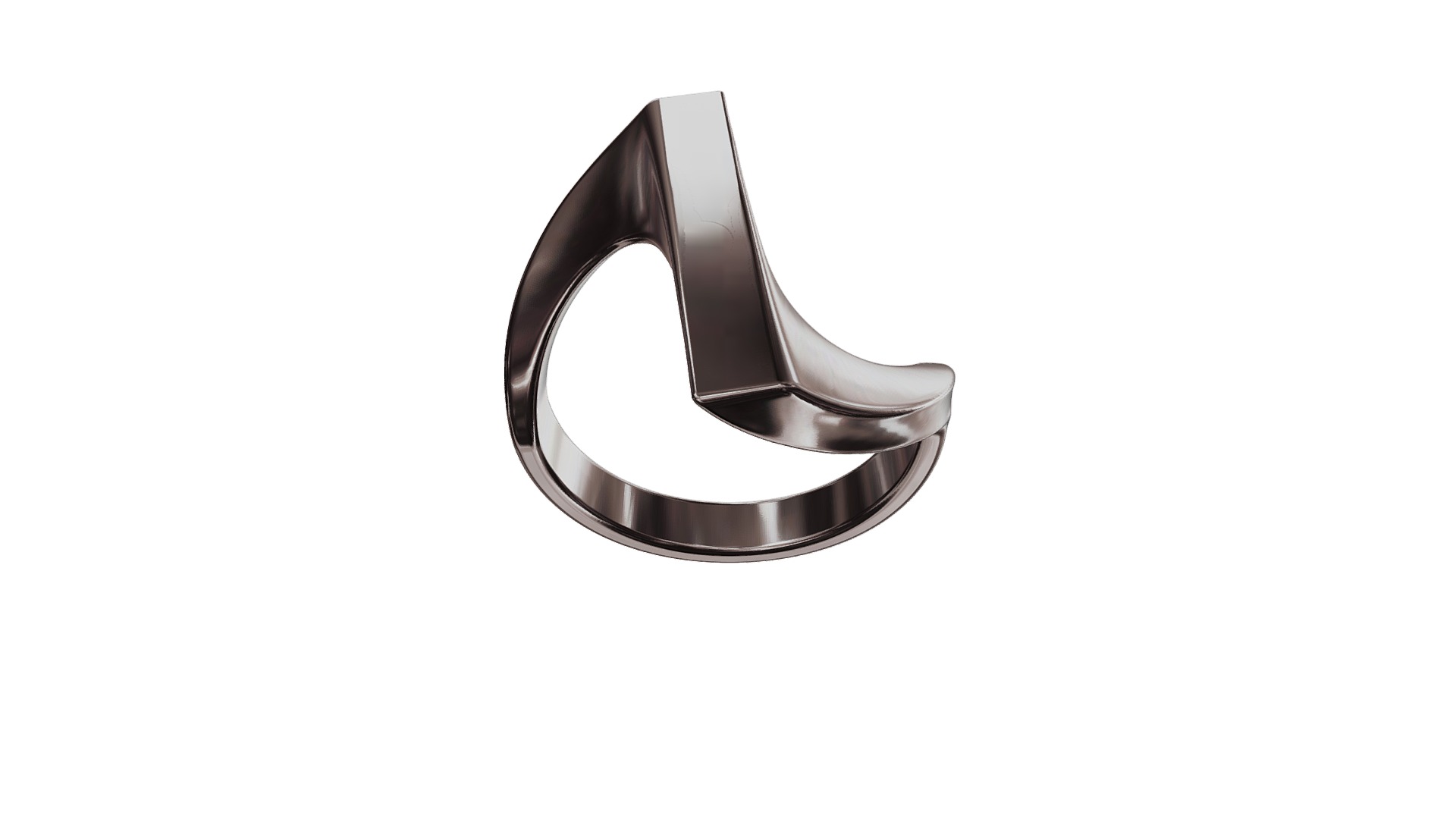 3D model Elegant Twist Ring - This is a 3D model of the Elegant Twist Ring. The 3D model is about logo.