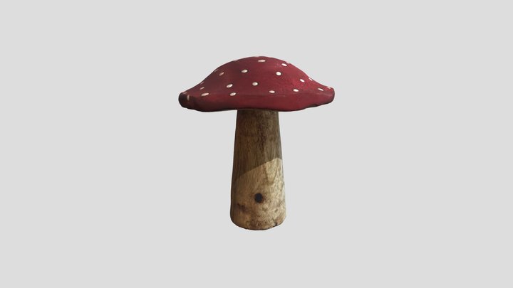 Norwegian Wood Carving - Fly Agaric Mushroom 3D Model