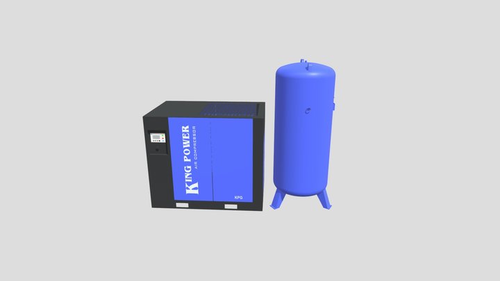 mục 12 máy nén và bình chứa 3D Model