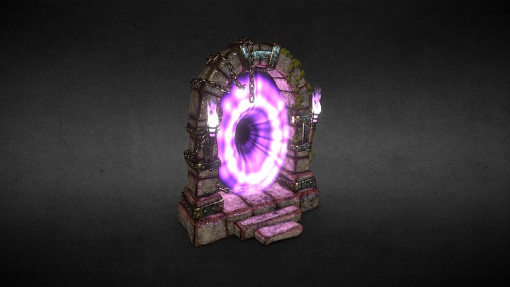 Ancient portal frame 3D Model