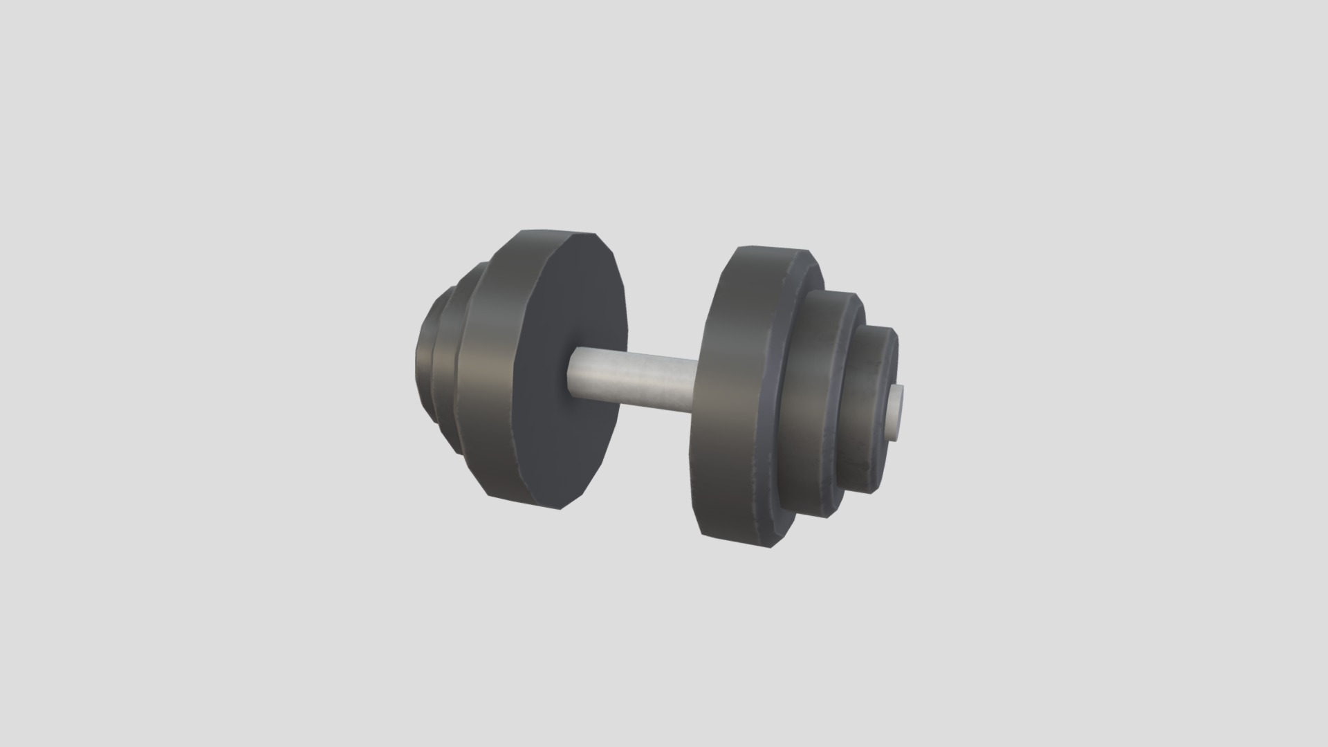 3D model Dumbbell - This is a 3D model of the Dumbbell. The 3D model is about a pair of black headphones.