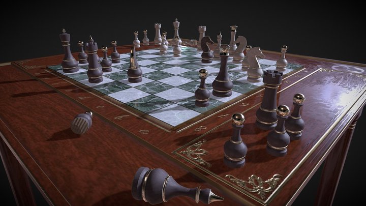 Chess table 3D Model